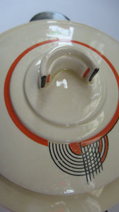 1930s Royal Doulton Art Deco Miniature Lidded Serving Dish Orange Tango