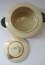 Load image into Gallery viewer, 1930s Royal Doulton Art Deco Miniature Lidded Serving Dish Orange Tango
