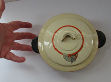 Load image into Gallery viewer, 1930s Royal Doulton Art Deco Miniature Lidded Serving Dish Orange Tango
