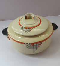 Load image into Gallery viewer, 1930s Royal Doulton Art Deco Miniature Lidded Serving Dish Orange Tango
