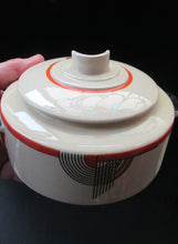 Load image into Gallery viewer, 1930s Royal Doulton Art Deco Miniature Lidded Serving Dish Orange Tango
