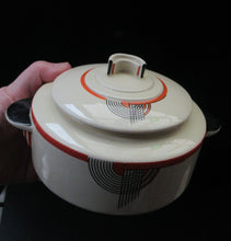 Load image into Gallery viewer, 1930s Royal Doulton Art Deco Miniature Lidded Serving Dish Orange Tango
