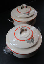 Load image into Gallery viewer, 1930s Royal Doulton Art Deco Miniature Lidded Serving Dish Orange Tango
