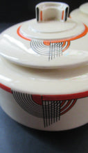 Load image into Gallery viewer, 1930s Royal Doulton Art Deco Miniature Lidded Serving Dish Orange Tango
