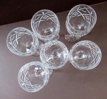 Load image into Gallery viewer, Set of six Matching Vintage Lead Crystal Wine Glasses. Good quality and perfect
