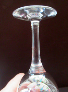 Set of six Matching Vintage Lead Crystal Wine Glasses. Good quality and perfect