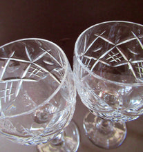 Load image into Gallery viewer, Set of six Matching Vintage Lead Crystal Wine Glasses. Good quality and perfect
