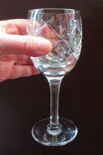 Load image into Gallery viewer, Set of six Matching Vintage Lead Crystal Wine Glasses. Good quality and perfect
