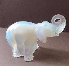 Load image into Gallery viewer,  Rare 1930s Oplaescent Jobling Glass Elephant Figurine
