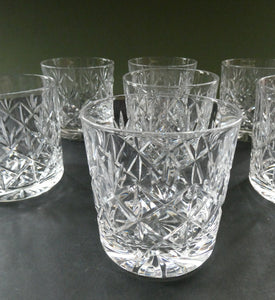 Set of 1960s Glenshee Edinburgh Crystal Whisky Tumblers or Glasses