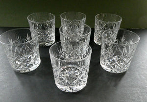 Set of 1960s Glenshee Edinburgh Crystal Whisky Tumblers or Glasses