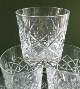 Set of 1960s Glenshee Edinburgh Crystal Whisky Tumblers or Glasses