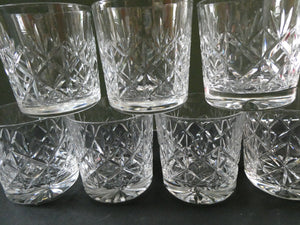 Set of 1960s Glenshee Edinburgh Crystal Whisky Tumblers or Glasses