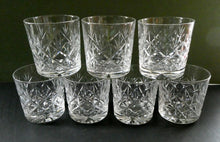 Load image into Gallery viewer, 6 EDINBURGH CRYSTAL GLENSHEE Matching Whisky Tumblers. 1960s; Each with Etched Signature. Original Card Box
