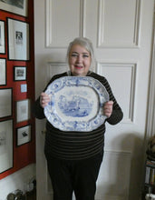 Load image into Gallery viewer, Scottish Pottery Modern Athens Blue and White Pottery AShet. 1850s Royal Institution Edinburgh
