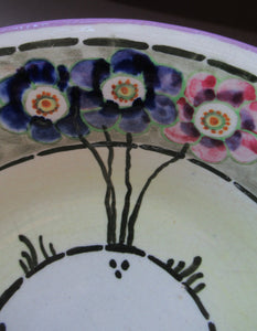 Mak Merry Bowl with Floral Art Nouveau Pattern Dated 1927