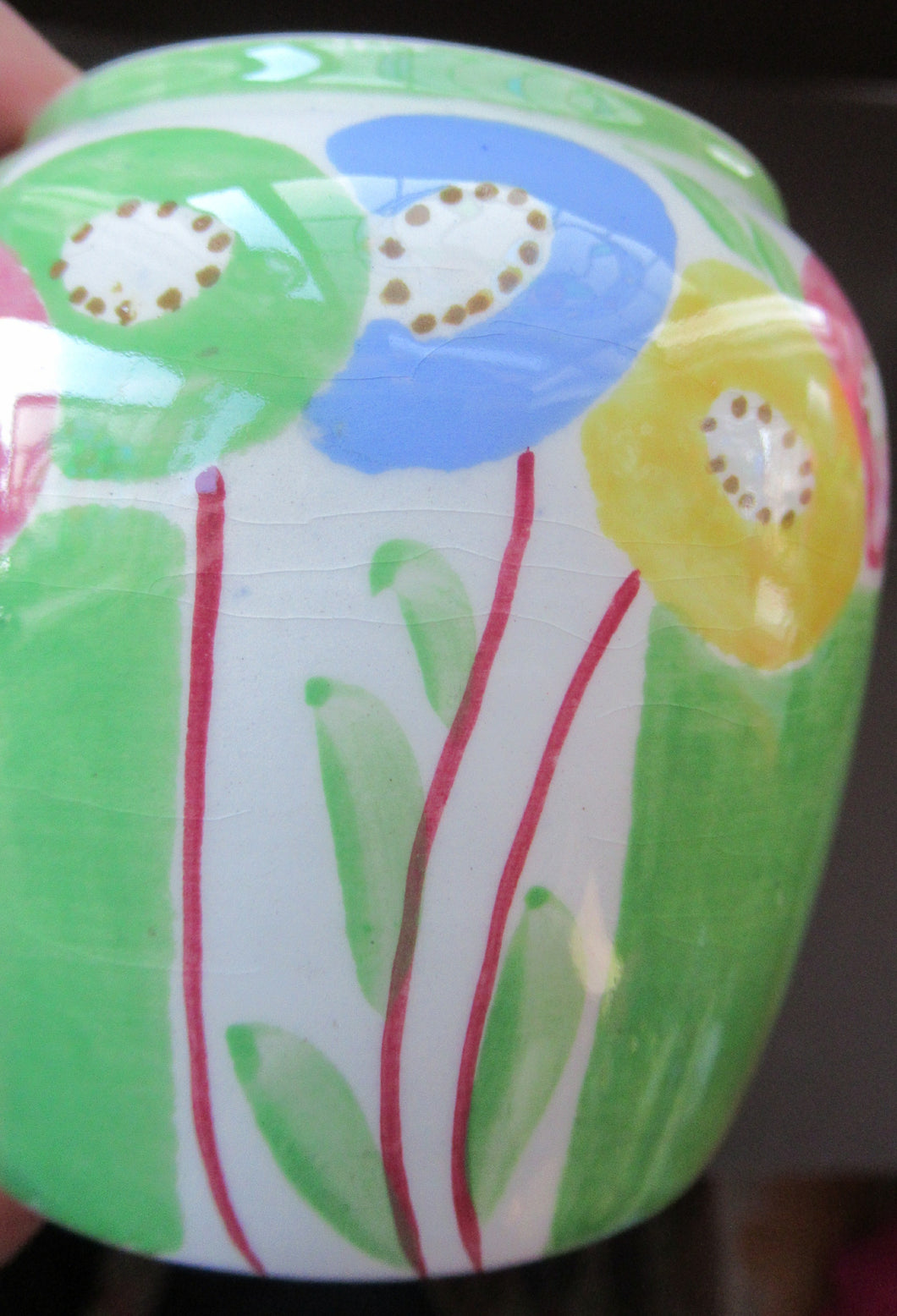 Small Bough Pottery Pot Richard Amour 1920s Floral Pattern