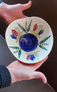 Swedish Mid Century Ceramics Stavangerflint Inger Waage Large Bowl