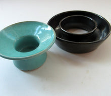Load image into Gallery viewer, Tom Lochhead Scottish Art Pottery Kirkcudbright Two Piece Ceramic Candle Holder 
