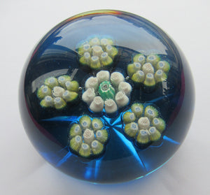 1970s Perthshire Paperweight Kingfisher / Green Base PP10