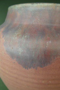 1940s British Art Pottery Upchurch Vase Pink and Grey Colour