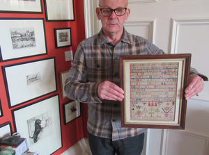 Early Victorian Scottish Sampler Framed Dated 1848