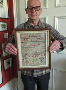 Early Victorian Scottish Sampler Framed Dated 1848