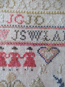 Early Victorian Scottish Sampler Framed Dated 1848