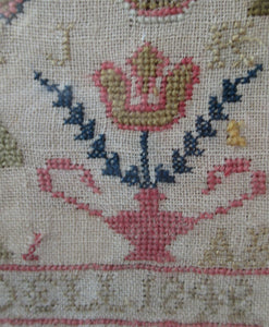 Early Victorian Scottish Sampler Framed Dated 1848