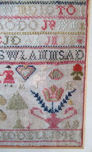 Early Victorian Scottish Sampler Framed Dated 1848