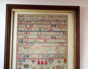 Early Victorian Scottish Sampler Framed Dated 1848