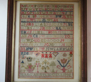 Early Victorian Scottish Sampler Framed Dated 1848