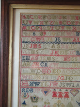 Load image into Gallery viewer, Early Victorian Scottish Sampler Framed Dated 1848
