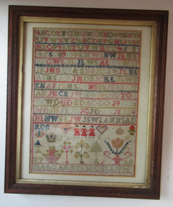 Early Victorian Scottish Sampler Framed Dated 1848
