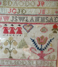 Load image into Gallery viewer, Early Victorian Scottish Sampler Framed Dated 1848
