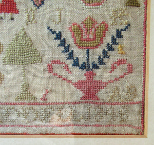 Early Victorian Scottish Sampler Framed Dated 1848