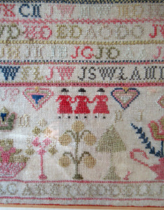 Early Victorian Scottish Sampler Framed Dated 1848