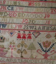 Load image into Gallery viewer, Early Victorian Scottish Sampler Framed Dated 1848
