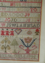 Load image into Gallery viewer, Early Victorian Scottish Sampler Framed Dated 1848

