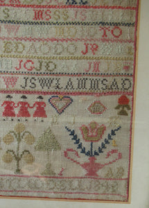 Early Victorian Scottish Sampler Framed Dated 1848