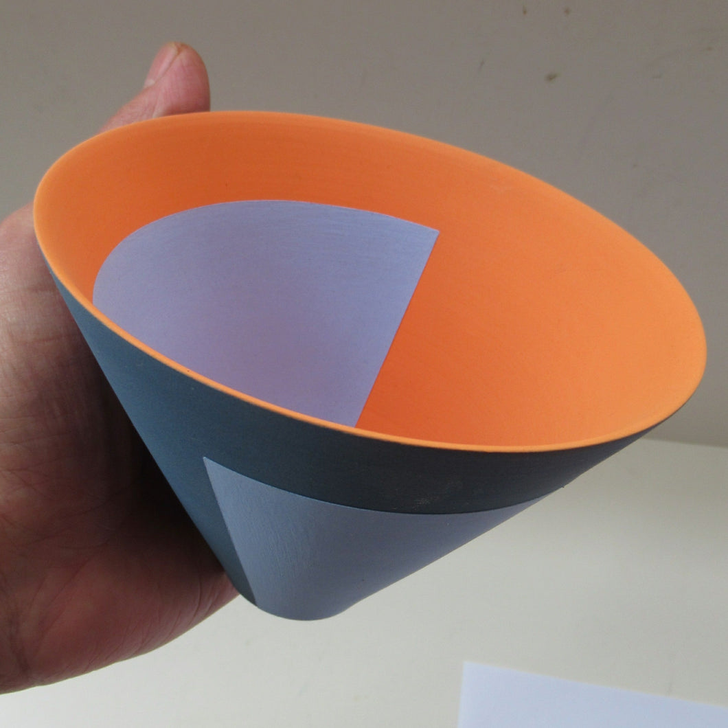 Sara Moorhouse Art Pottery Bowl 2019 Geometric Eclipse  Pattern