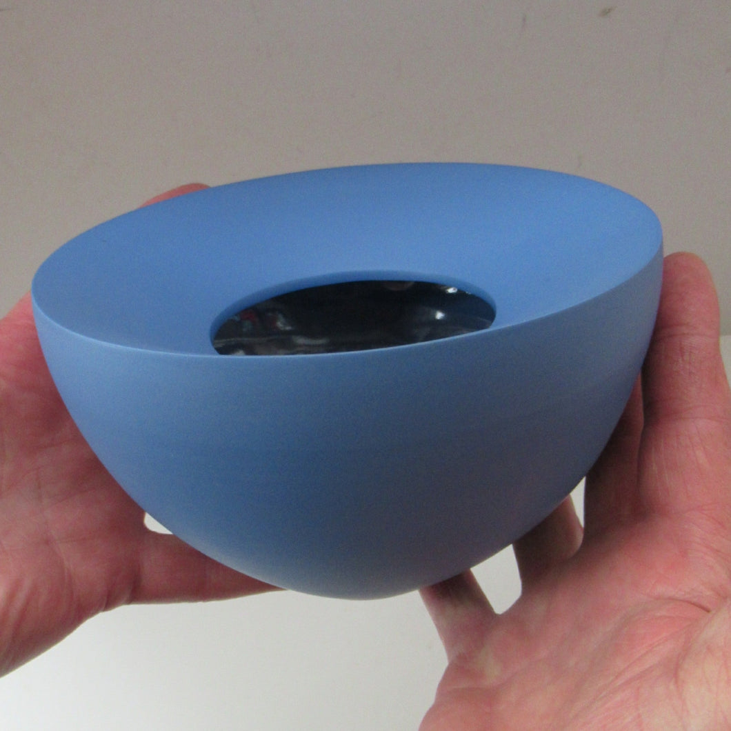 Blue Porcelain Art Pottery Bowl by Arjan Van Dal