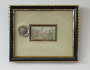 Victorian Royal 1840s Needlebox Print. Opening of Houses of Parliament Queen Victoria