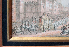 Load image into Gallery viewer, Victorian Royal 1840s Needlebox Print. Opening of Houses of Parliament Queen Victoria
