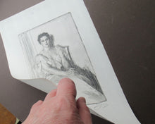 Load image into Gallery viewer, Anders Zorn Original Pencil Signed Etching. Mrs Cleveland II - the Presdient&#39;s Wife
