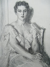 Load image into Gallery viewer, Anders Zorn Original Pencil Signed Etching. Mrs Cleveland II - the Presdient&#39;s Wife
