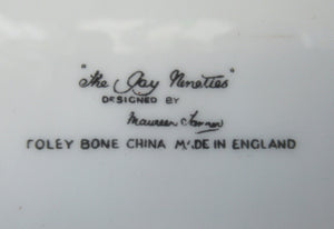 Vintage 1960s FOLEY POTTERY Plate. Gay Nineties by Maureen Tanner
