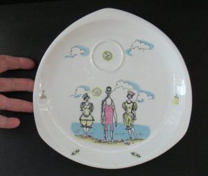 Vintage 1960s FOLEY POTTERY Plate. Gay Nineties by Maureen Tanner