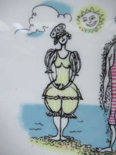 Load image into Gallery viewer, Vintage 1960s FOLEY POTTERY Plate. Gay Nineties by Maureen Tanner
