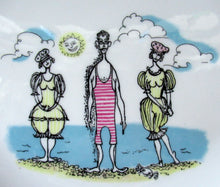 Load image into Gallery viewer, Vintage 1960s FOLEY POTTERY Plate. Gay Nineties by Maureen Tanner
